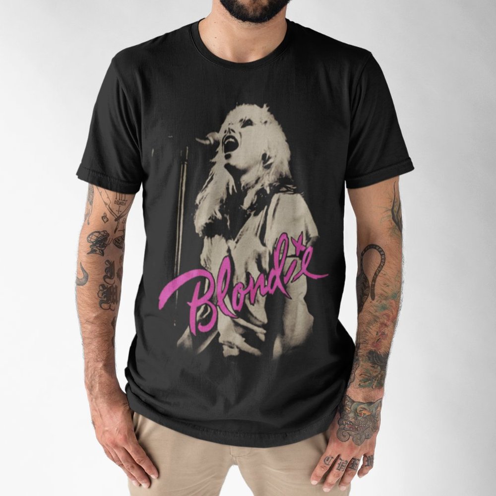 Blondie Singer Slim Fit Mens Cotton T-Shirt
